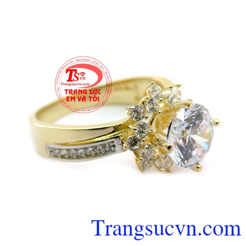 Nhẫn Nữ Kết Đá đẹp, Nhẫn nữ vàng, nhẫn vàng tây phong cách