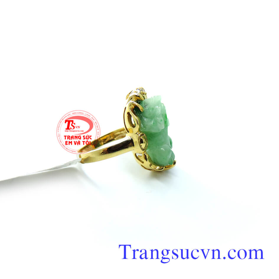 Nhẫn nữ tỳ hưu, nhan nu vang, ty huu ngọc, nhẫn cho nữ cẩm thạch