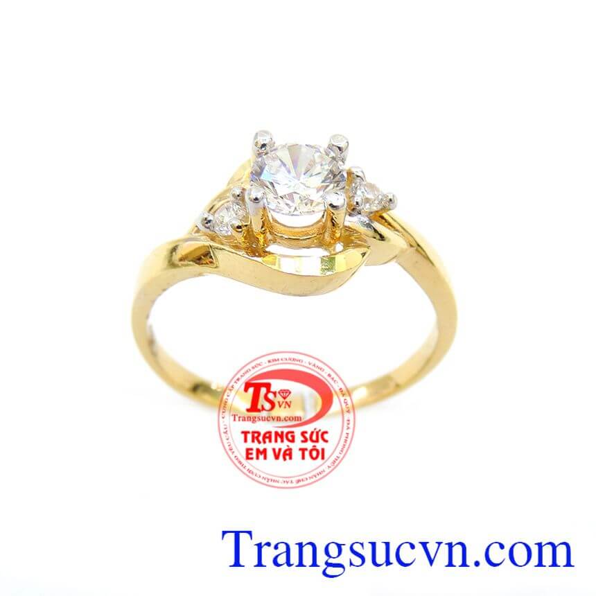 Nhẫn Nữ Vàng 10k Đẹp, Nhẫn nữ vàng, nhẫn vàng tây quý phái