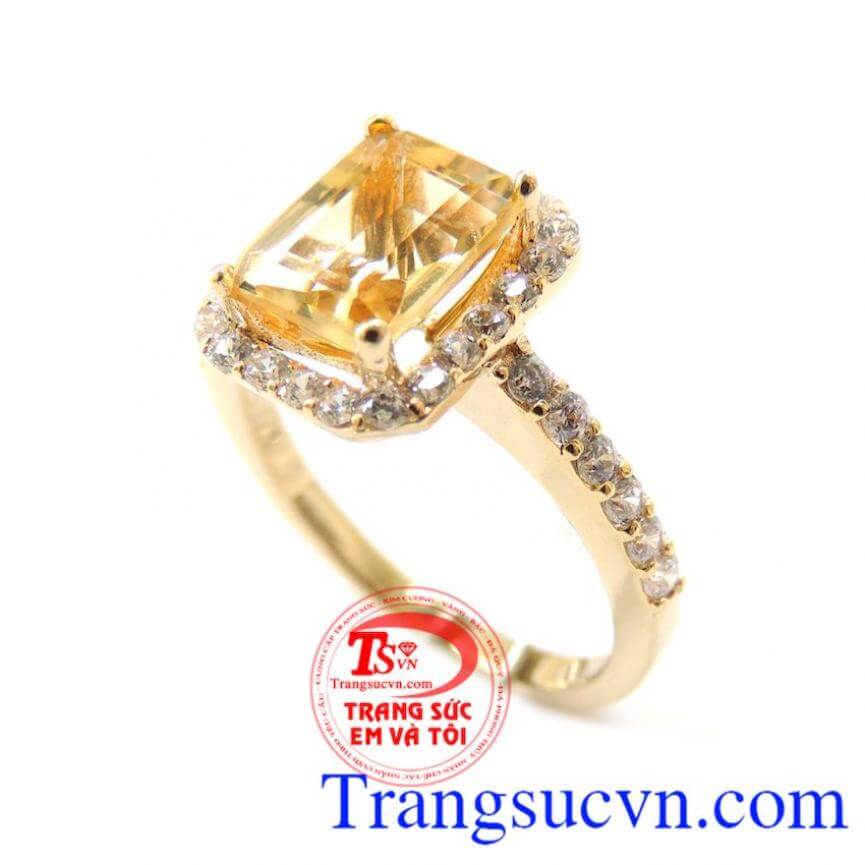 Nhẫn vàng citrine, Nhẫn Nữ Citrine, nhẫn nữ vàng tây thịnh vượng Nhẫn vàng citrine, Nhẫn Nữ Citrine, nhẫn nữ vàng tây thịnh vượng