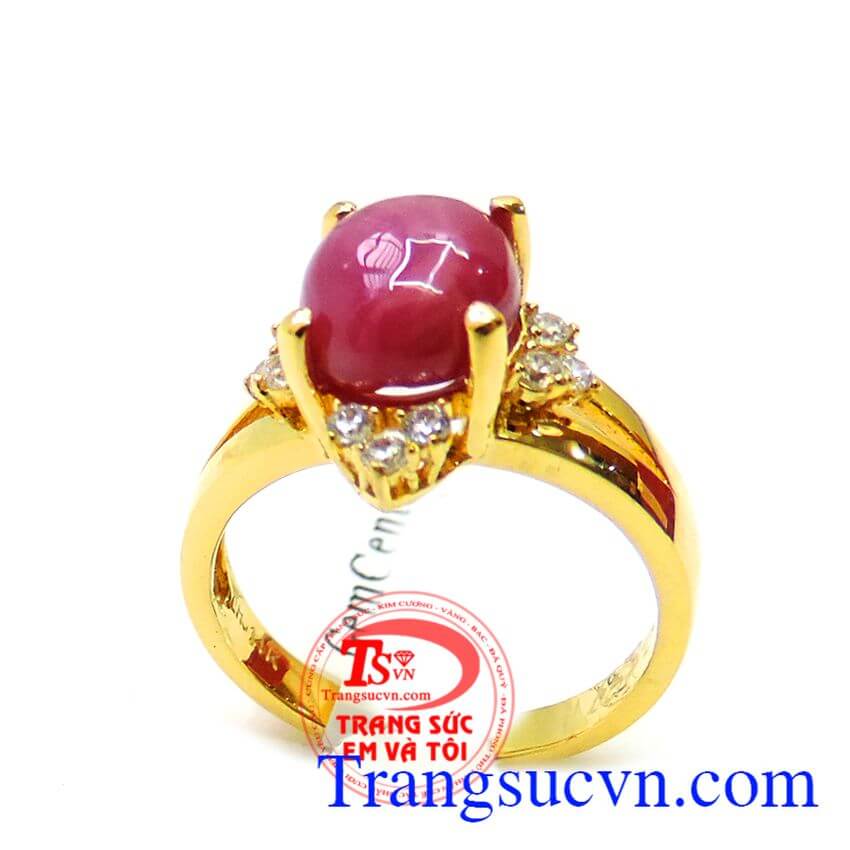 Nhẫn vàng ruby sắc son, Nhẫn nữ đá quý, nhẫn nữ vàng sang trọng