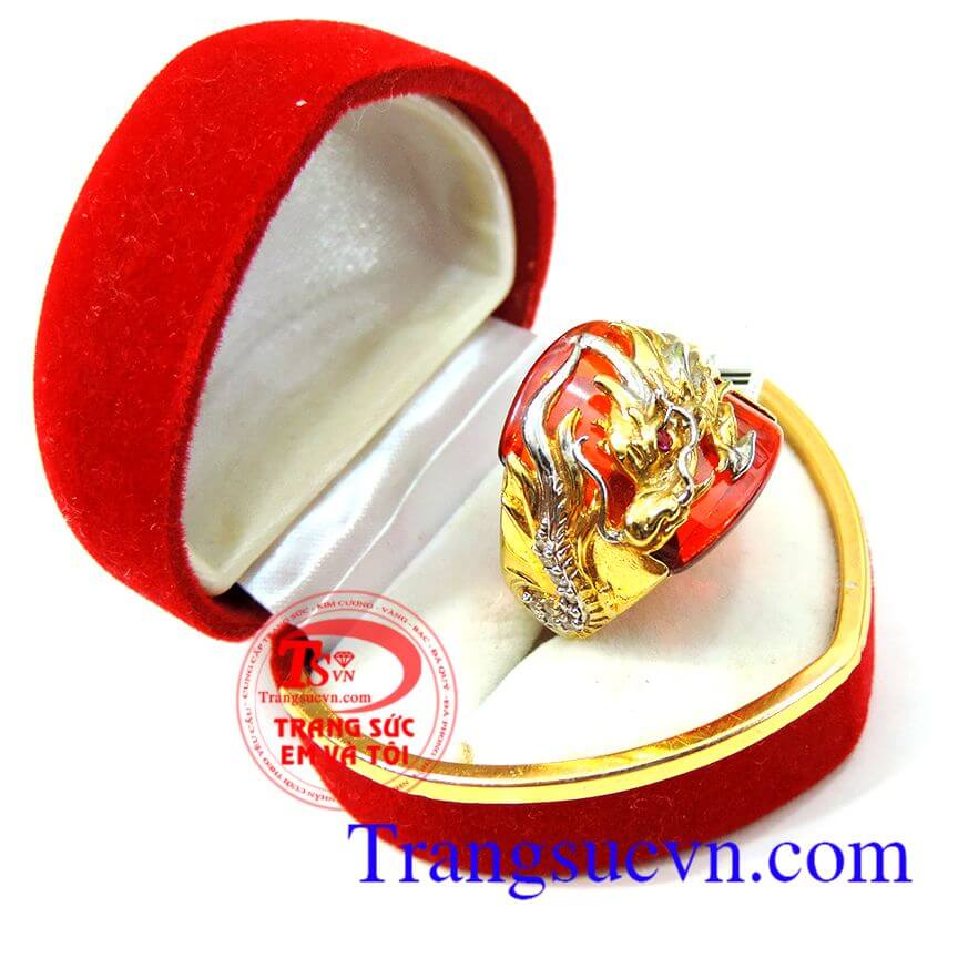Nhẫn rồng nổi vàng tây đẹp  Loại sản phẩm: Nhẫn nam vàng tây