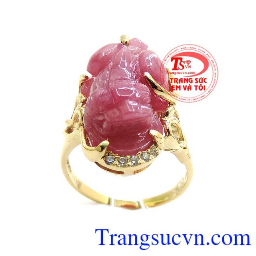 Nhẫn nữ ruby tỳ hưu thanh lịch, Nhẫn Nữ Tỳ Hưu, nhẫn nữ thời trang sang trọng Nhẫn nữ ruby tỳ hưu thanh lịch, Nhẫn Nữ Tỳ Hưu, nhẫn nữ thời trang sang trọng
