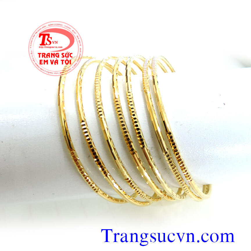 Vòng tay vàng tây, vòng tuần vàng, vòng 7 chiếc vàng tây,vòng tay vàng, vòng tay tuần đẹp,
