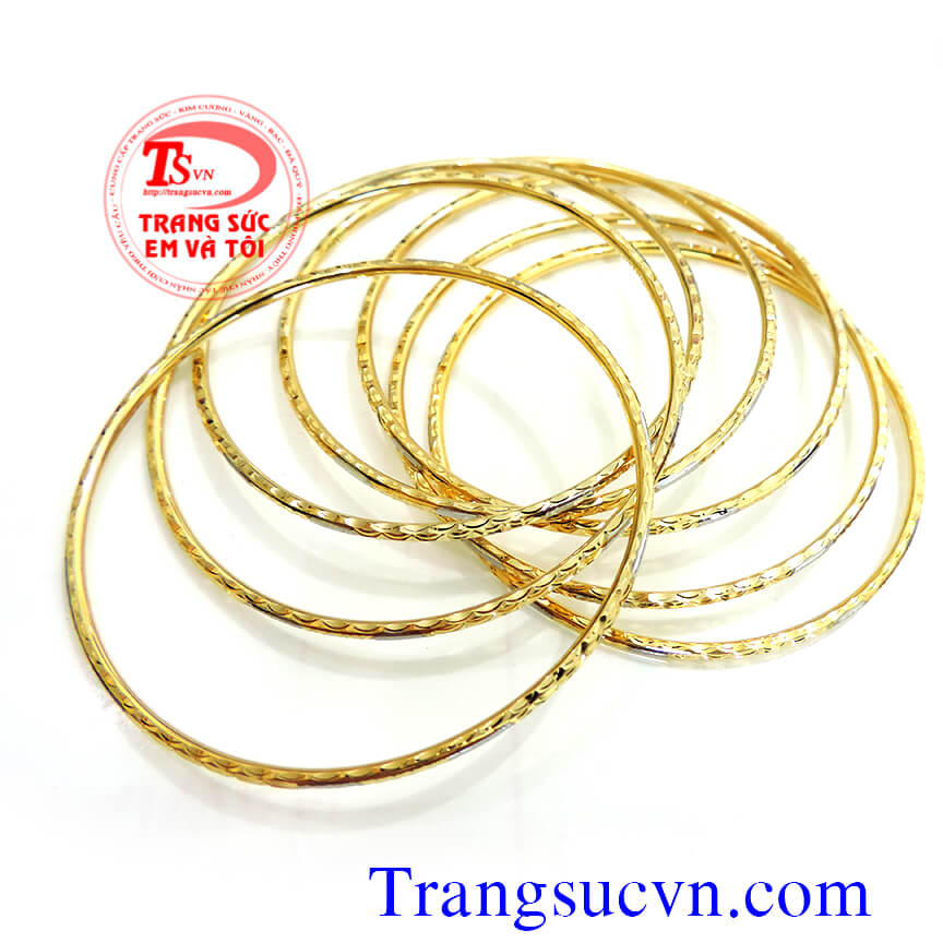 Vòng tay vàng tây, vòng tuần vàng, vòng 7 chiếc vàng tây,vòng tay vàng, vòng tay tuần đẹp,